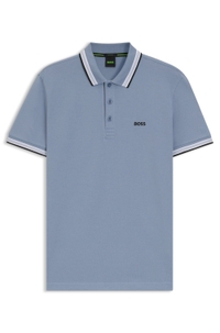 Paddy polo shirt in cotton piqué with logo undercollar