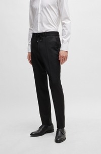 Slim-fit trousers in virgin-wool serge