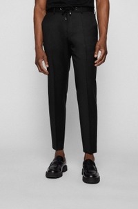 Slim-fit trousers in virgin-wool serge