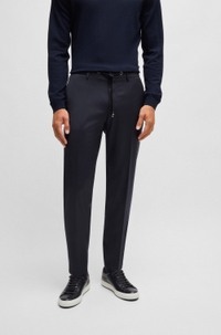 Slim-fit trousers in virgin-wool serge