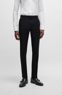 Slim-fit trousers in virgin-wool serge