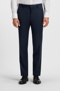 Slim-fit trousers in virgin-wool serge