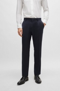 Slim-fit trousers in virgin-wool serge