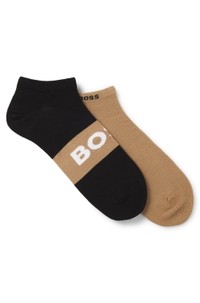 Two-pack of ankle-length socks in stretch fabric