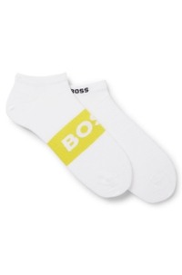 Two-pack of ankle-length socks in stretch fabric