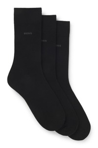 Three-pack of regular-length socks in stretch fabric