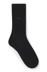 Regular-length logo socks in combed stretch cotton