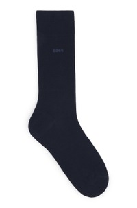 Regular-length logo socks in combed stretch cotton
