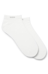 Two-pack of ankle-length socks in stretch fabric