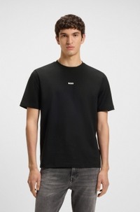 Relaxed-fit T-shirt in stretch cotton with logo print