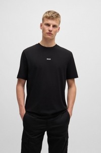 Relaxed-fit T-shirt in stretch cotton with logo print
