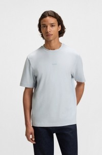 Relaxed-fit T-shirt in stretch cotton with logo print