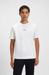 Relaxed-fit T-shirt in stretch cotton with logo print
