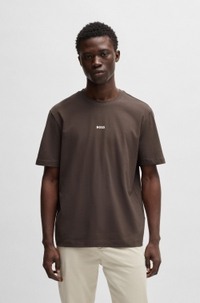 Relaxed-fit T-shirt in stretch cotton with logo print