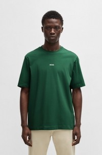 Relaxed-fit T-shirt in stretch cotton with logo print