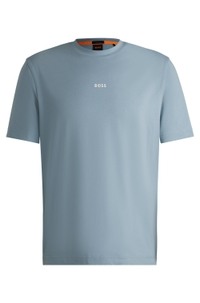 Relaxed-fit T-shirt in stretch cotton with logo print