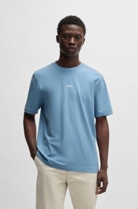 Relaxed-fit T-shirt in stretch cotton with logo print