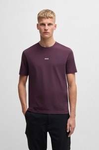 Relaxed-fit T-shirt in stretch cotton with logo print