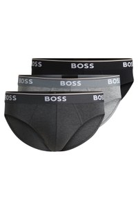 Three-pack of stretch-cotton briefs with logo waistbands