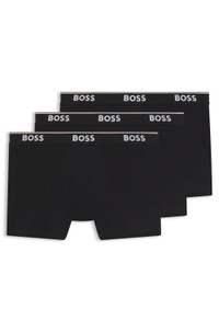 Three-pack of stretch-cotton boxer briefs with logos