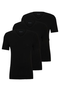 Three-pack of V-neck T-shirts in cotton jersey