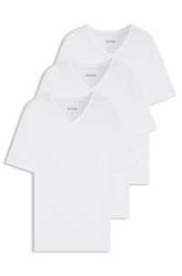 Three-pack of V-neck T-shirts in cotton jersey