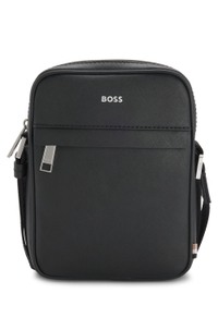 Reporter bag with signature stripe and logo detail