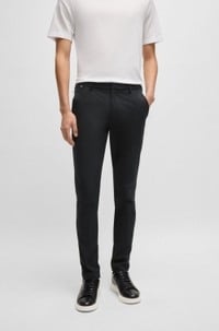 Slim-fit trousers in a stretch cotton blend