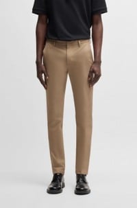 Slim-fit trousers in a stretch cotton blend