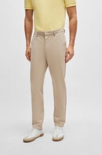 Slim-fit chinos in stretch-cotton gabardine