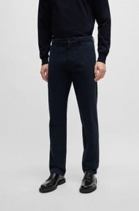Regular-fit chinos in stretch-cotton gabardine