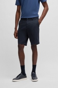 Slim-fit shorts in stretch-cotton gabardine
