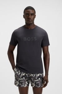 Cotton-jersey T-shirt with SPF 50+ UV protection