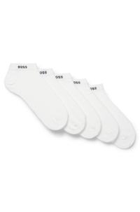 Five-pack of cotton-blend ankle socks with branding