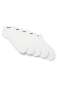 Five-pack of cotton-blend ankle socks with branding