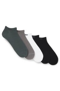 Five-pack of cotton-blend ankle socks with branding