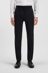 Slim-fit trousers in performance-stretch jersey