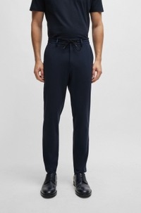 Slim-fit trousers in performance-stretch jersey
