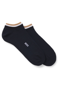 Two-pack of ankle-length socks with signature stripes