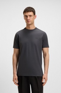 Regular-fit T-shirt in stretch cotton with contrast logo