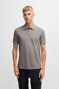Cotton-piqué polo shirt with logo print