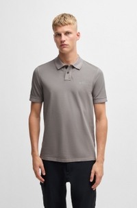 Cotton-piqué polo shirt with logo print