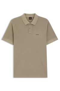 Cotton-piqué polo shirt with logo print