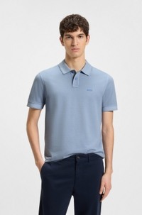 Cotton-piqué polo shirt with logo print