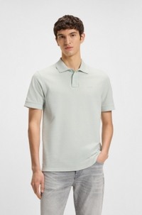 Cotton-piqué polo shirt with logo print
