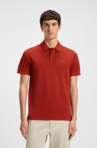 Cotton-piqué polo shirt with logo print