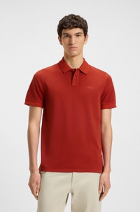 Cotton-piqué polo shirt with logo print