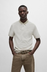 Relaxed-fit polo shirt in Oxford-piqué cotton