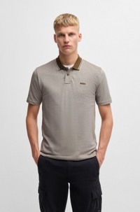 Relaxed-fit polo shirt in Oxford-piqué cotton