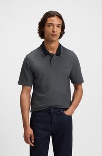 Relaxed-fit polo shirt in Oxford-piqué cotton